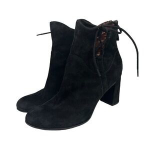 ONO Jutra Suede Heeled Ankle Boot Black 7.5